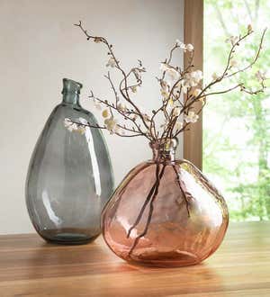 Recycled Tall Glass Balloon Vase, 19"