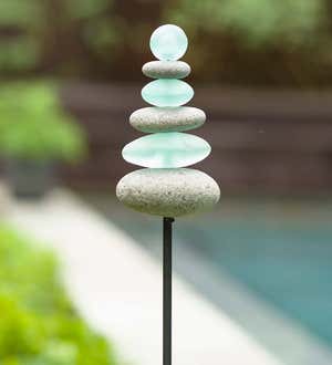 Glass and Stone Cairn Stake