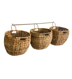 Javanese Woven Storage Baskets, Set of 3