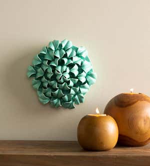 Ceramic Wall Flowers, 8" - Pale Yellow