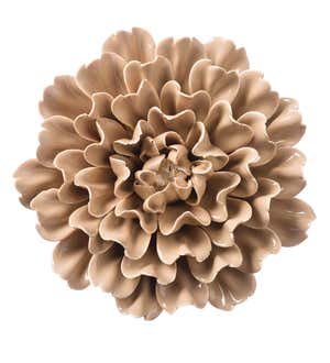"Neutral" Collection Ceramic Wall Flowers, Set of 6
