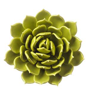 Ceramic Wall Flowers, 6" - Lime