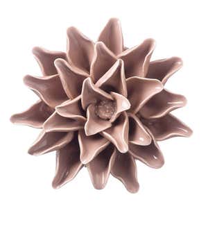 Ceramic Wall Flowers, 4" - Pink