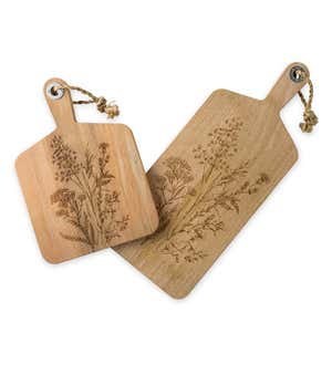 Wildflower Etched Serving Boards