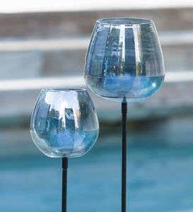 Luster Glass Garden Votive Stake, Tall