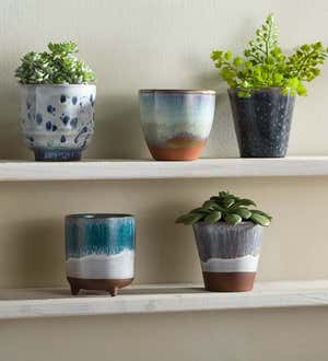 Mini Ceramic Pots, Set of 5
