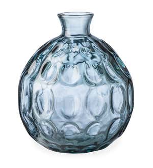 Dune Recycled Dimpled Glass Vases, S/2