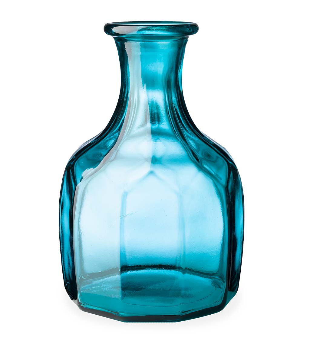 Zeta Geometric Recycled Glass Vase swatch image