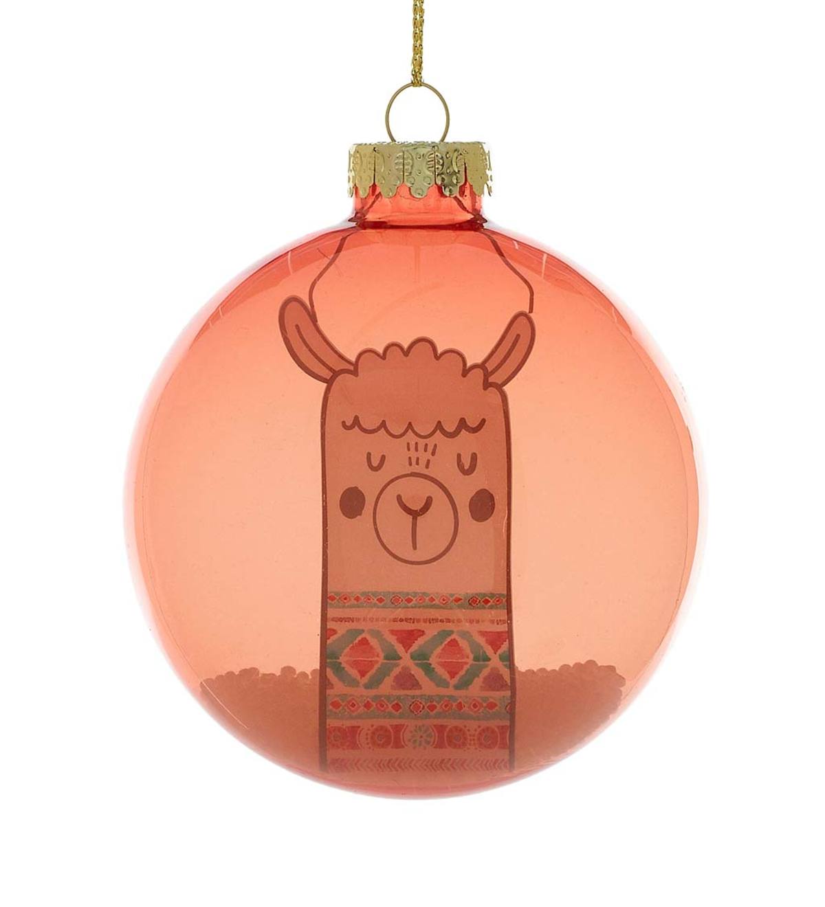 Peeking Llama Ornament
