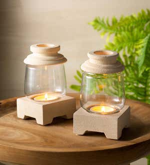 Mini Sandstone Pagoda Tea Light Holder