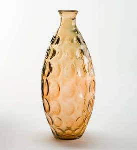 Dune Recycled Dimpled Glass Vases, S/2