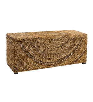 Woven Abaca Cypress Storage Bench