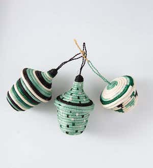 Mini Bayou Nya Basket Ornament, Set of 3