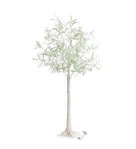 Indoor/ Outdoor Faux Lighted Olive Tree, 5'