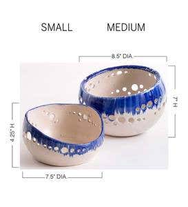 Ceramic Organic-Shaped Serving Bowls, Set of 2