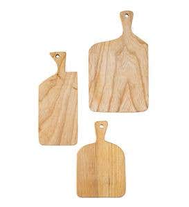 Ash Wood Mini Serving Boards, Set of 3
