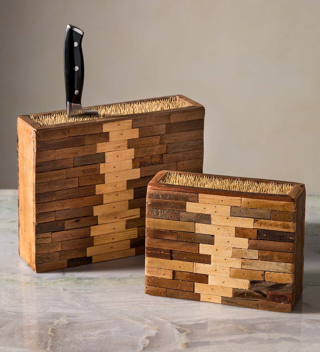 Bamboo and Reclaimed Wood Knife Boxes