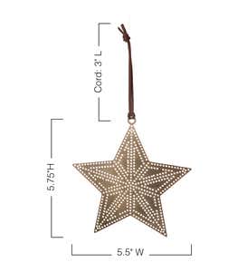 Hole Punch Metal Star and Moon Brass Ornaments