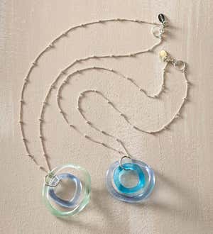 Recycled Wave Glass Necklace