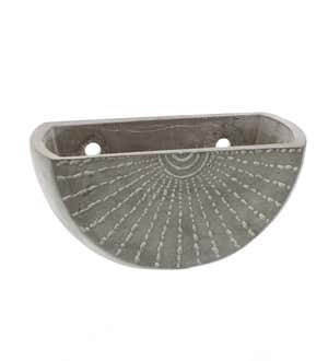 Etched Cement Wall Planter, Small