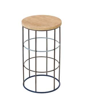 Metal and Wood Nesting Side Tables, Set of 3