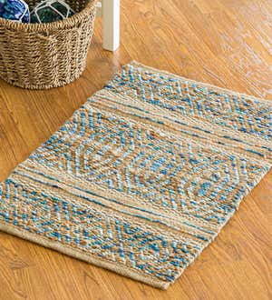 Indoor/Outdoor Jute and Cotton and Chindi Rug, 3' x 5'