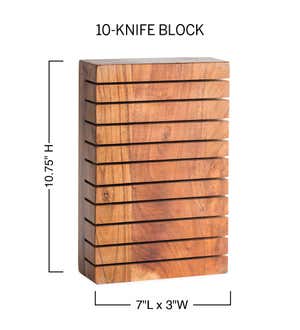 Acacia Wood Horizontal Knife Blocks