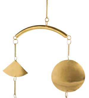 Modern Rainbow Brass Hanging Mobile, Single