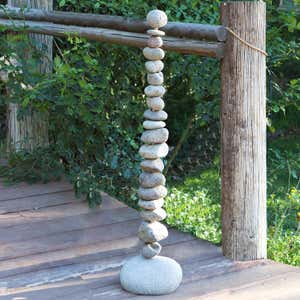 Giant Stone Cairn 36" Tower Sculpture