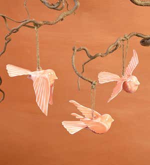 Tilda Ceramic Hanging Birds, Set of 3