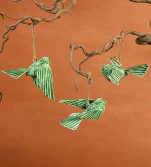 Tilda Ceramic Hanging Birds, Set of 3
