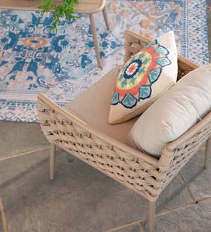 4-Piece Basket Weave Outdoor Furniture Set