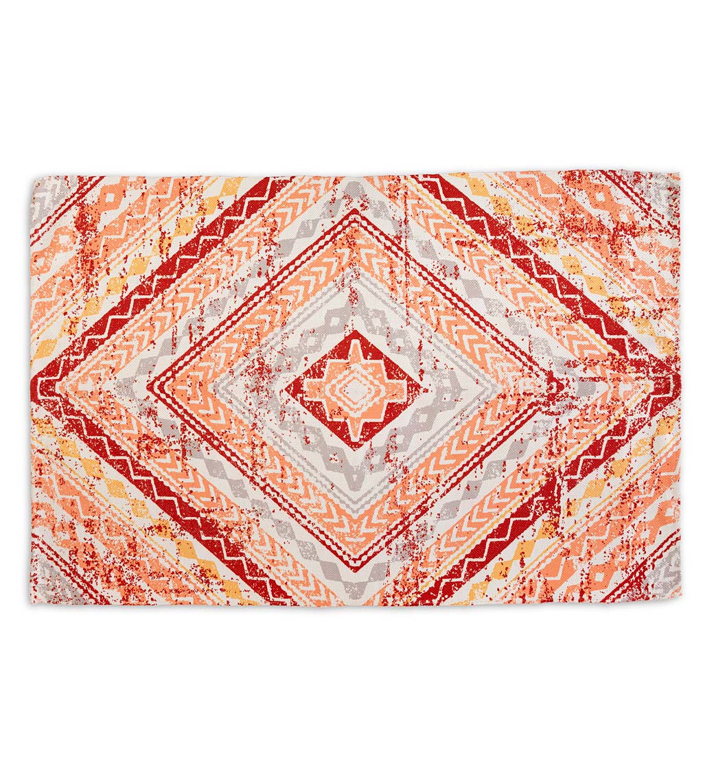 Indoor/ Outdoor Soft Recycled Printed Rug, 4' x 6' swatch image