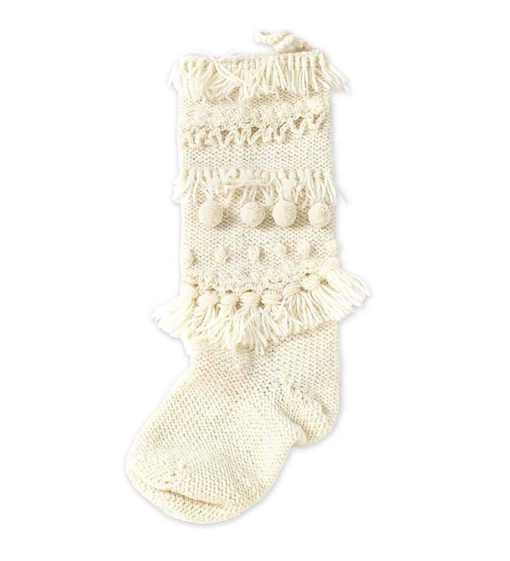 Chunky Knit Wool Christmas Stockings swatch image
