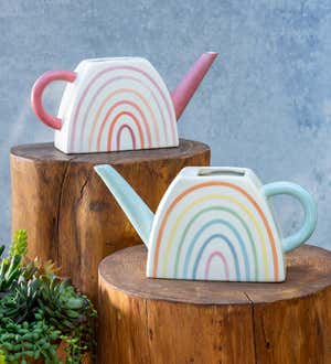 Ceramic Rainbow Watering Can