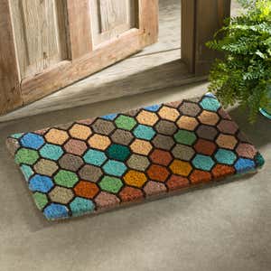 Stained Glass Natural Coir Doormat