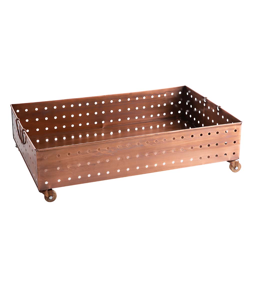 VivaTerra Copper-Brushed Ferns Rubber Boot Tray