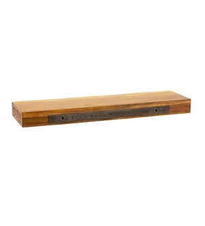 Live-Edge Mango Wood Floating Shelf, 36"L x 10"W