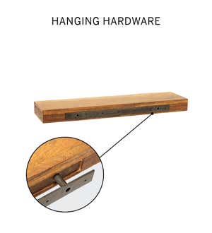 Live-Edge Mango Wood Floating Shelf, 36"L x 10"W
