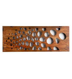 Pebble-Shaped Hand Carved Wall Art Panel