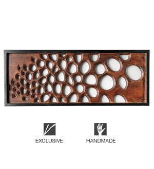 Pebble-Shaped Hand Carved Wall Art Panel