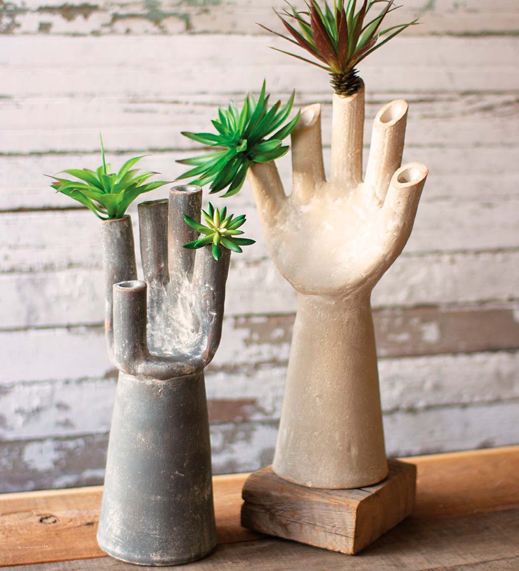 Hand Clay Vases, Set of 2