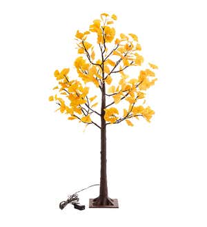 Indoor/ Outdoor Faux-Lighted Ginkgo Tree, 4'H