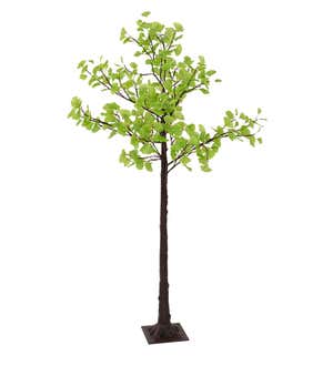 Indoor/ Outdoor Faux-Lighted Ginkgo Tree, 6'H