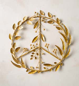 Gold Leaf Peace Wreath