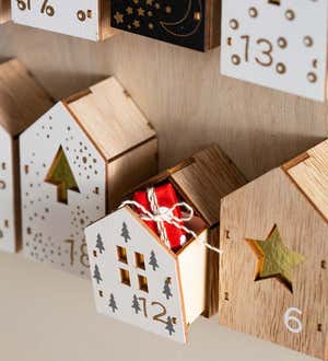 Village Wooden Houses Advent Calendar