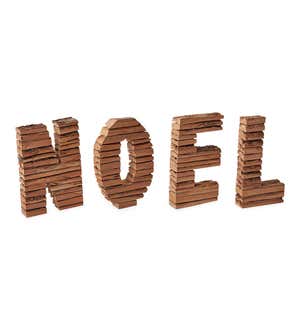 Noel Pieced-Wood Letter Mantel Art