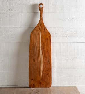 Organic Shape Acacia Wood Serving Board, Tall