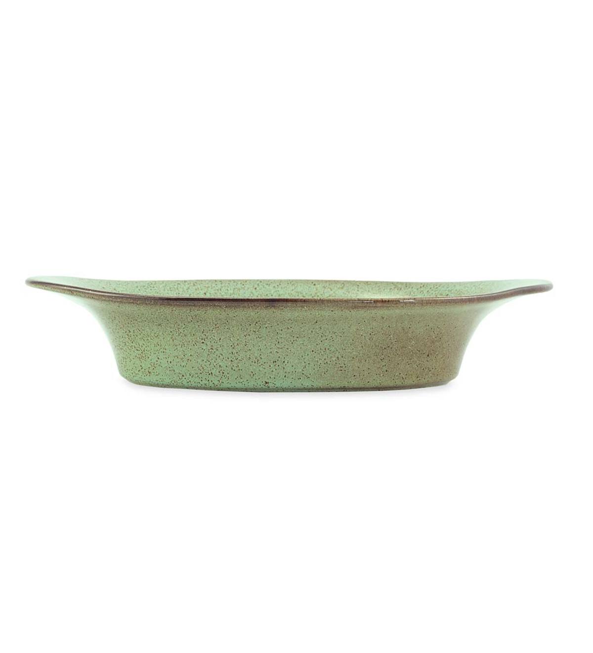 Farmstead Small Oval Stoneware Baker - Bisque