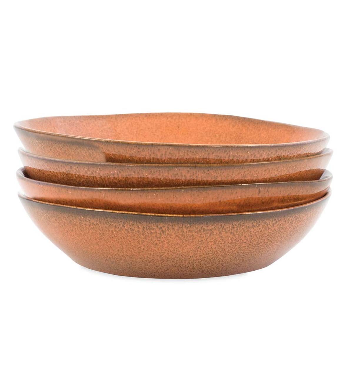 Farmstead Stoneware Pasta Bowls, Set of 4 - Terracotta